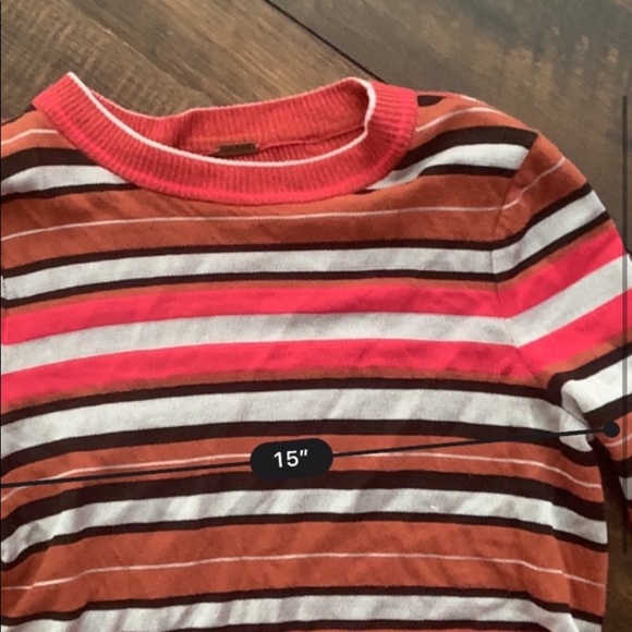 Free People striped knit fitted sweater - Picture 3 of 4